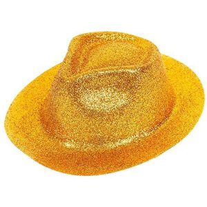 Alsino Glitter Disco Trilby hoed partyhoed Fedora Trilbyhoed glitterhoed, variant kiezen: TH-92 glitter goud