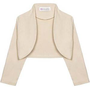 Bolerose Meisjes 3/4 Mouw kinder Kinderen Bolero (Champagne, 13-14 jaar)