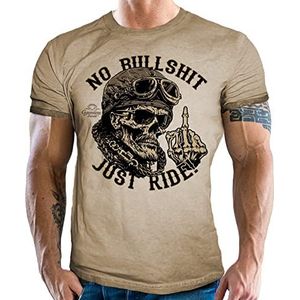 Gasoline Bandit Biker Racer motorfiets heren T-shirt: Just Ride, Gebruikt, 3XL