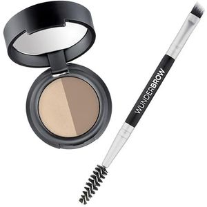 WUNDERBROW Soft Brow Define & Fill Wenkbrauwpoeder Duo – Natuurlijke Wenkbrauw Make-up met Dubbelzijdige Borstel, Veganistisch & Dierproefvrij (Blonde)