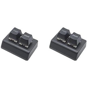 Tityvirnix 2 set Kopiëren en Plakken 2 Key Toetsenbord Rode Schakelaars USB Mini 2 Key Toetsenbord voor Tekening Zwart 52 x 48 x 30mm
