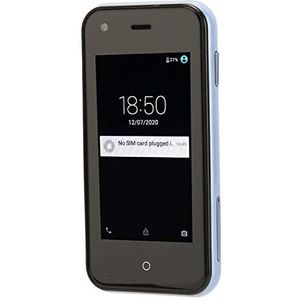Mini-smartphone 2,5 Inch Quad Core 3G Mobiele Telefoon, Ontgrendeld Dual SIM, voorKleine Telefoon met WiFi (Lichtblauwgrijs)
