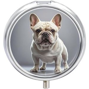 Franse Bulldog Pillendoos Pil Case Pil Organizer Geneeskunde Pil Organizer Wekelijkse Pil Organizer Pil Houder Kleine Pil Case Pil Containers Pil Houder voor Portemonnee