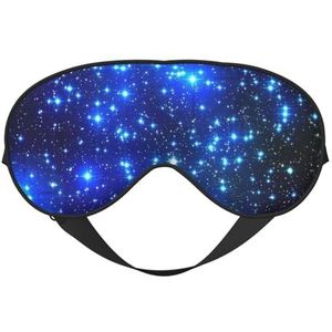 Galaxy Stars Printing All-Occasion Sleep Eye Mask met dubbelzijdige verstelbare riem, perfect voor diensten en reizen