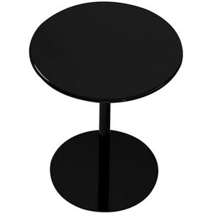 Zwarte salontafel ronde bartafel, modern nachtkastje voor kleine ruimtes bijzettafels ronde cocktailtafel metalen snacktafel voor thuiskantoor accenttafel (Size : 40x40x62cm)