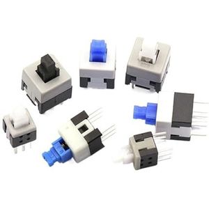 10 stuks / 5,8 x 5,8 inch 7 x 7 8 x 8 8,5 mm zelfborgende Push Tactile Power Switch Kit 6-pins toetsschakelaar (Unlock,50 stuks 5,8 x 5,8 mm)