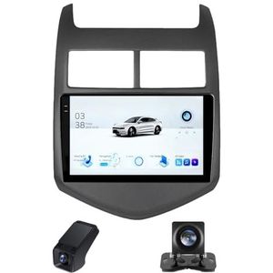 Draadloze Carplay Android 14 Autoradio 2Din 9 inch autoradio geldt voor Chevrolet Aveo 2 2011-2015 met Android Auto GPS-navigatie 9 inch met Bluetooth/Achteruitrijcamera(C30Plus)
