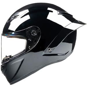 Motorhelm DOT/ECE-Gecertificeerde Integraalhelm Met Zonneklep Helm Scooter Bromfiets Bromfietshelm Modulaire Integraalhelm Voor Dames En Heren E,L/59-60CM