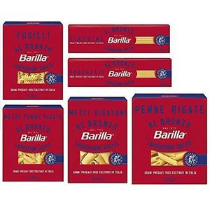 Testpakket Barilla Pasta al Bronzo Bronze getrokken pasta 6x 400g ruwe verwerkingsmethode, 7,0 stuks