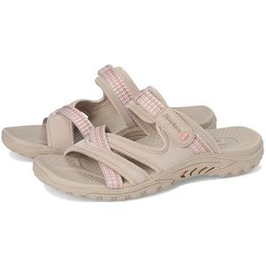 Skechers Dames Reggae-Color-Full schuifsandalen, taupe, 38 EU