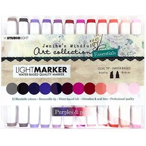 Studio Light Markers With Pvc Box-Nr. 03, Purples & Pinks -ESMARK03