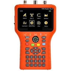 Digitale satellietzoeker V8 Finder Pro 2 DVB-S2 DVB-T2 DVB-C 1080P HD satellietzoekermeter voor het aanpassen van de satelliet-tv-schotel