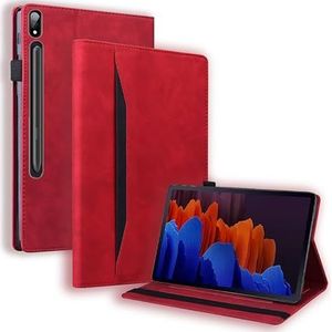 Tablet Case Geschikt for Samsung Galaxy Tab S9 Plus S7 Plus SM-T970 S7 FE S8 Plus 12.4 ""Tablet Case tab S8 S7 S9 11"" Case (Color : Red, Size : For Tab S9 11"")