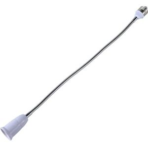 Verstelbare E27 naar E27 Gloeilamp Socket Extender Adapter Zwanenhalzen Lamphouder