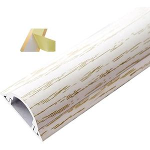 Vloerkabelgootdoorvoer， Zelfklevende vloerkabelhoes van aluminiumlegering for thuiskantoor, 1 m, 3,3 ft, veelkleurig, verschillende maten(White-NO.3-W-28mm(1-1/10in))