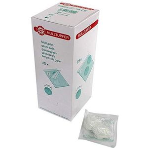 Noba - Steriele Gaas Wattenstaafje - 50 Stuk - 25 Set's met 2 Stempels