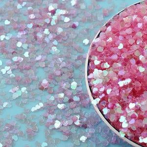 10g/20g/50g/ Nagelpailletten, massief hart voor nagelkunst, nageldecoratie, confetti, nagelkunst, hartpailletten - lichtpaars 2-3,0 mm 10g