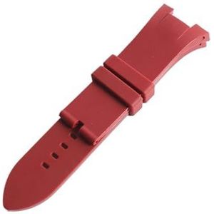 LUGEMA Horlogeband Band Horlogeband 31mm Rubber Compatibel Met Armani Exchange ARAX1803 AX1802 AX1050 (Color : Red No Buckle, Size : 31mm)