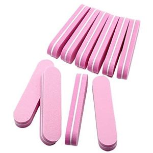 Een spijkerbuffer, 10 stuks nagelvijlen 100/180 grit multicolor crescent polijstblokken sponsbuffer(01-10pcs)