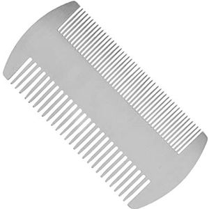 DieffematicSZ kam Wide Tooth Comb Portable Stainless Steel Beard Comb Beard Comb Dual Purpose Comb