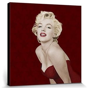 1art1 Marilyn Monroe Poster Kunstdruk Op Canvas Star Muurschildering Print XXL Op Brancard | Afbeelding Affiche 80x80 cm