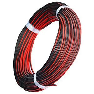 TUOFENG 20 awg siliconen elektrische draad 40 meter [zwart 20 m rood 20 m] 2 geleiders parallelle draadlijn zacht en flexibel 20 Gauge Hook Up zuurstofvrije strengen vertind koperdraad