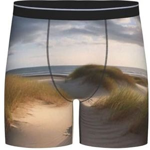 GRatka Boxer slips, heren onderbroek boxershorts, been boxer slips grappig nieuwigheid ondergoed, strand duinen print, zoals afgebeeld, M