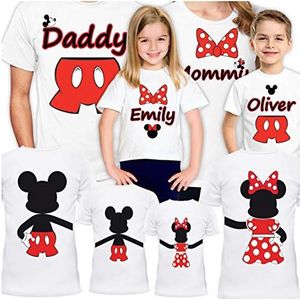 Disney Family Vacation Shirts 2022 Set of 4 Mickey Minnie Mouse Matching Trip for Gift Tshirts T-Shirt White