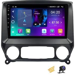 ZARAPLUS Android 14 autoradio, navigatie, Bluetooth 2 DIN autoradio voor Chevrolet Silverado-display, auto, 9 inch multimedia-ondersteuning, Carplay/Auto/DSP/RDS FM/stuurbediening, NF1