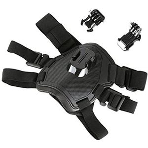 TOSSPER Hond Harnas Mount Borst Action Camera Hond Harnas Fetch Strap Riem Terug Borst Mount met Verstelbare Gesp Schroef