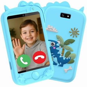 Silvergear - Kids Smartphone - Blauw - Videobelfunctie - Educatief en Interactief Speelgoed