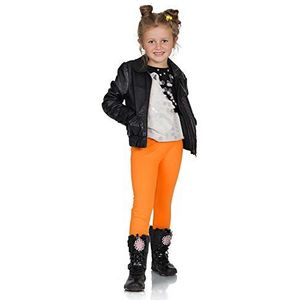 FUTURO FASHION® - Meisjeslegging van katoen - warm & dik - lang - effen - 2-13 jaar, oranje, 24 Maanden