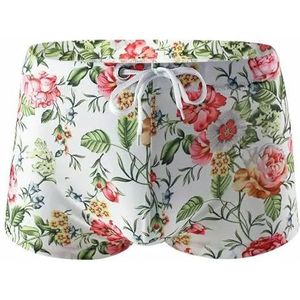 Mens Swimming Trunks Swimwear Men Swim Boxers Low Waist Sexy Swimsuit Swimming Trunks Shorts Hombre Bathing Suit-Pink Red-Xl