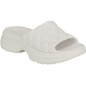 GUESS Fenixy sandaal voor dames, Wit 140, 9 UK