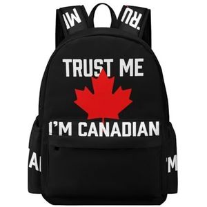 Trust Me I'm Canadian - Maple Leaf Mini Rugzak Leuke Schoudertas Kleine Laptop Tas Reizen Dagrugzak voor Mannen Vrouwen