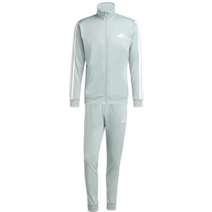 adidas Hombre SPORTSWEAR BASIC 3 STRIPES TRICOT TRACKSUIT, Wonder Sage, XL