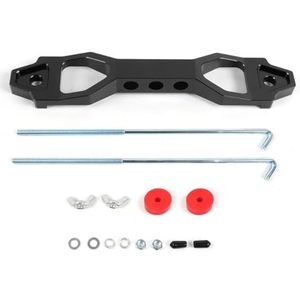 Auto motorbevestigingen Aangekomen 140mm/190mm billet aluminium auto accu bevestigingsbeugel beugel houder 14cm 19cm BTD038 Bovenste beugel vandemotor(190mm Black)