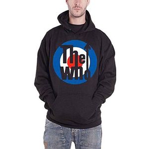 The Who Hoodie MOD Target band Logo Official Mens Black Pullover L