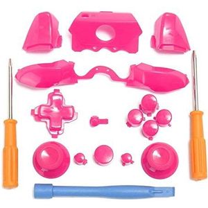 Bumpers Triggers Knoppen DPad LB RB LT RT Knoppen & T6 T8 Schroevendraaiers & Crowbar Voor Xbox Een Elite 3.5mm Controller (Roze)