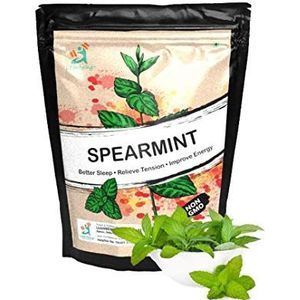 Green Velly- Organic Dried Spearmint Tea Leaves (200g) | Antioxidants rich | Improves skin | Regulates hormonal imbalance | Improves bad breath