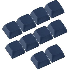 Set keycaps, 1U XDA, 10 stuks, blanco, meerkleurig, van PBT, installatie van mechanisch toetsenbord