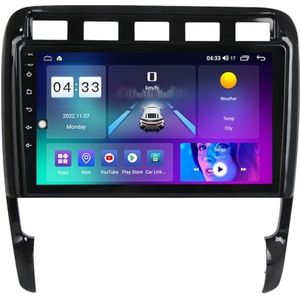 Android Radio voor Porsche Cayenne 2002-2010, 9 inch Touchscreen Autoradio met Wireless CarPlay Android Auto Bluetooth WIFI(8Core(4+64GB))