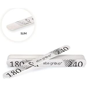 Aba Group Professionele nagelvijlset, dubbelzijdige nagelvijlen voor gelnagels, dunne nagelvijlen (2 mm), 25 stuks, vijlen voor gelnagels, gradatie 100/180, nagelvijlen, rechte vorm