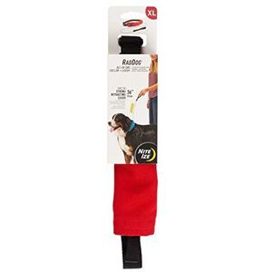 Nite Ize Raddog All-In-One halsband + riem combo, hondenhalsband met ingebouwde intrekbare riem, rood, X-Large 50,8 cm-63,5 cm
