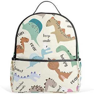 Green Dinosaurs Rugzak School Bookbag Reistas