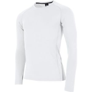 Stanno Thermoshirt Long Sleeve - Core Baselayer Long Sleeve Shirt - Compressieshirt - Fitnesskleding - Shirt met Lange Mouwen - Thermo Kleding Heren/Dames - Wit - Maat L