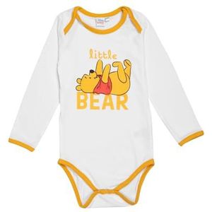 Disney Winnie de Poeh Baby romper unisex - Kleine Beer Romper lange mouw wit (74-80)