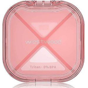 Travel Medicine Box BPA gratis dagelijkse medicatie draagtas met verwijderbare compartiment Pill Organizer voor portemonnee zakken Eén maat Rood