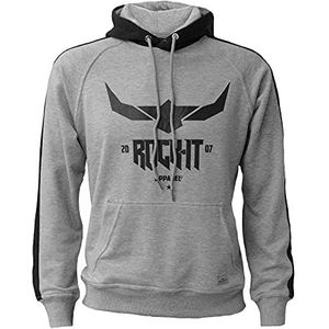 ROCK-IT Apparel® Athletic Herenpullover met capuchon, hoody voor sport en vrije tijd, zacht en licht zomerkatoen, sweatshirt met capuchon, maten S-5XL, kleur heather grijs, grijs/donkergrijs., M