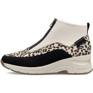 Rieker N9362 sneaker laarzen met sleehak en ritssluiting, Luipaard, 39 EU